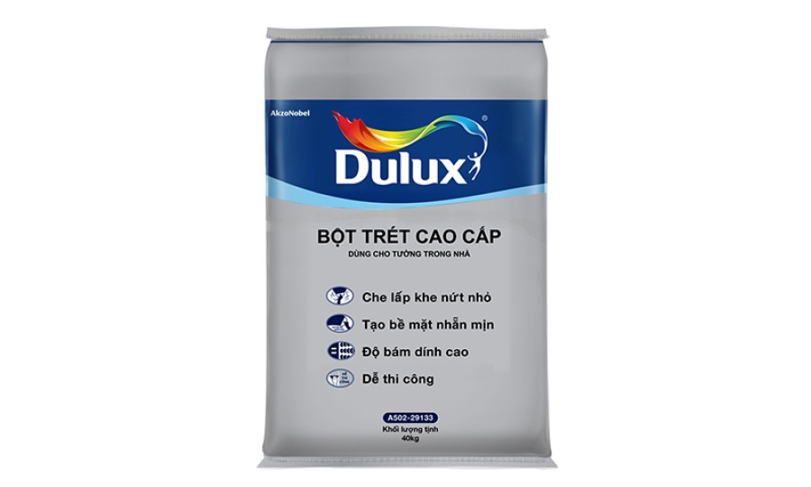 Bột trét tường cao cấp trong nhà DULUX - 40kg